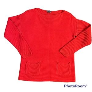 Vince Camuto Tunic Sweater Tomato Red Medium M